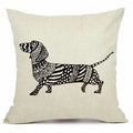 Axyaa Christmas Sausage Style Cushion Cover | Festive Dog Decorative Pillow Cover 45x45cm