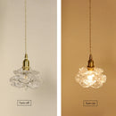 Axyaa Romantic Rose Glass Chandelier: Vintage Brass Bedroom Light Luxe Hanging Lamp