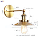 Axyaa Antique Plug In LED Wall Lights Vintage Industrial Lamparas