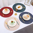 Axyaa PU Leather Placemats and Coaster Set, Insulation, Oil-Proof, Waterproof Table Mats