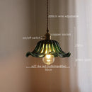 Axyaa Green Stripe Glass Pendant Lamp for Home Decor and Lighting