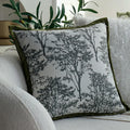 Axyaa Green Floral Throw Pillow Cover - 45X45 Square Cushion for Home Decor