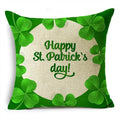 Axyaa St. Patrick's Day Four Leaf Clover Pillow Case in Green Series Home Decoration