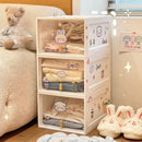 Axyaa Large Storage Box with Transparent Magnetic Lid for Clothes, Toys, and Dolls