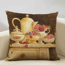 Axyaa Vintage Flower Cushion Cover 45x45cm Square Pillow Case Nostalgic Design