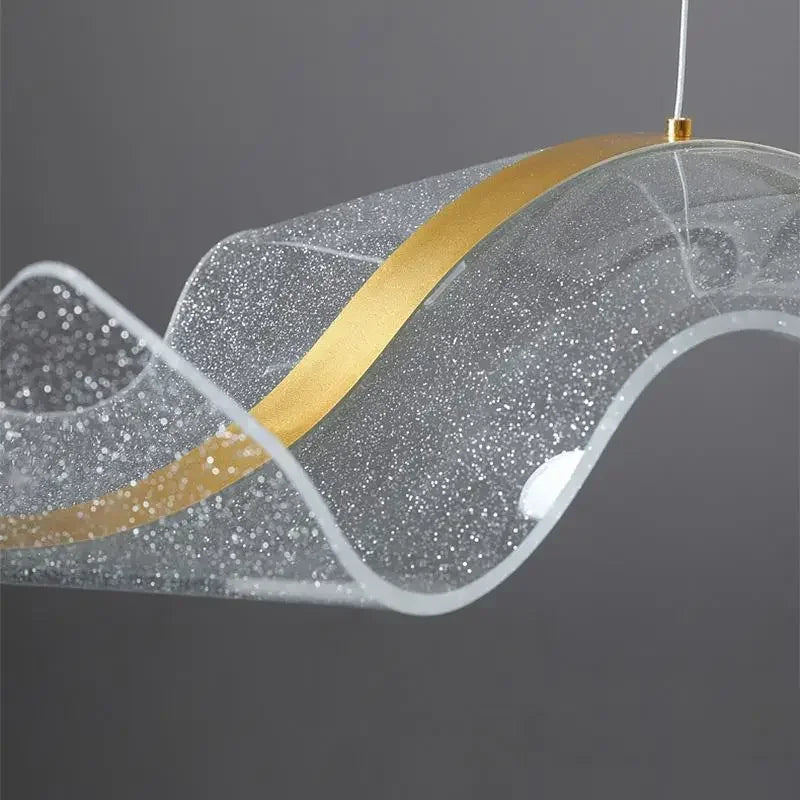 Axyaa Wave LED Pendant Lamp - Elegant Acrylic Designer Chandelier
