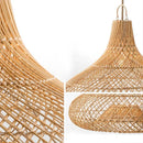 Axyaa Zen Tea Room Collection: Hand-woven Lampshade, Rattan Chandelier, Bar Counter, Bedroom Zen Decor