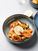 Axyaa Ceramic Salad Bowl: Retro Nordic Dish Noodle Plate for Home Kitchen