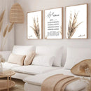 Ayat Al Kursi Canvas Art Painting Bohemia Pampas Grass Poster by Axyaa