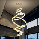 Axyaa Modern Stair Chandelier Pendant Light Indoor Lighting LED Ceiling Lamp