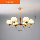 Axyaa Vintage Chandelier Bedroom Living Room Light Solid Wood Fabric Lampshade