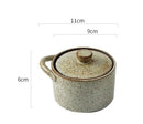 Axyaa Coarse Pottery Bird's Nest Cup Ceramic Steamed Egg Soup Seasoning Jar