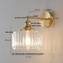 Axyaa Copper LED Wall Light with Clear Glass Rotate Bedside Lamp