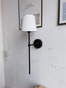 Axya Nordic Wall Lamp with White Lampshade for Hotel Corridors, Bedroom, Bathroom