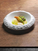 Axyaa Irregular Ceramic Deep Plate Salad Dessert Soup Molecular Cuisine Specialty Tableware