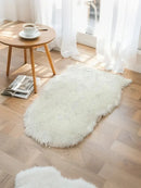 Axyaa Fluffy Wool Shag Rug Soft Area Mat Non-Slip Washable Home Decor