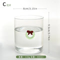 Axyaa 3D Glass Cup 400ml Cartoon Animal Christmas Theme Glass Coffee Mug