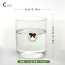 Axyaa 3D Glass Cup 400ml Cartoon Animal Christmas Theme Glass Coffee Mug