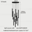 Axyaa Modern LED Tubular Pendant Chandelier for Living Room and Staircase
