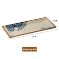 Axyaa Ceramic Sushi Plate - Japanese-style Rectangular Dish & Fried Fish Plate