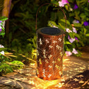 Solar Dragonfly Hanging Lantern by Axyaa - Metal Garden Light with Warm White & Amber LEDs