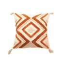 Axyaa Geometric Tufted Tassel Cotton Cushion Cover for Retro Bohemia Decor