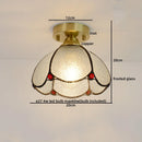 Axyaa Glass Copper LED Ceiling Lights: Modern Nordic Ceiling Lamp for Home Lighting