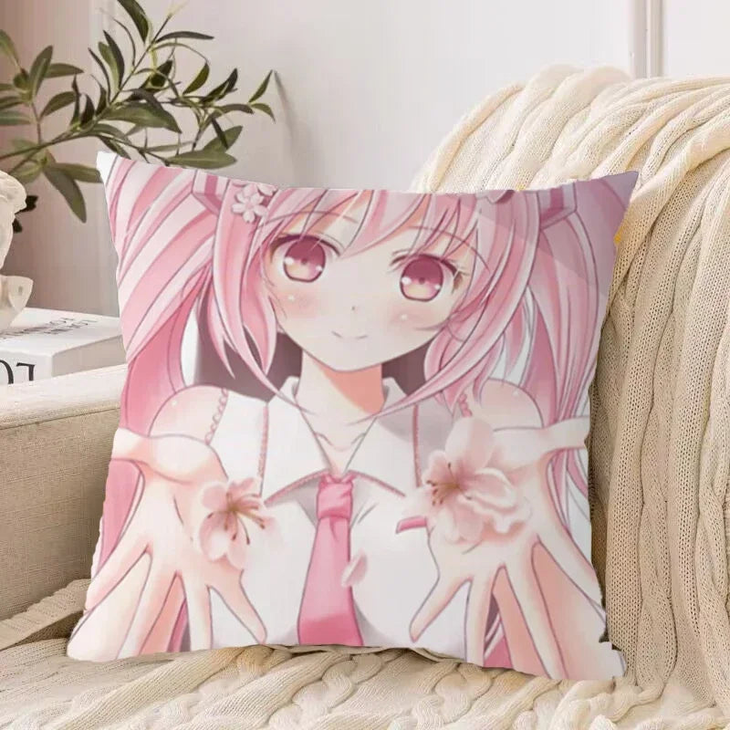 Axyaa 40*40 Hatsune Miku Pillow Cover Set for Stylish Bed Decor