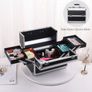 Axyaa Extra Large 6-Tray Makeup Organizer Case, 12-Inch Portable Carrying Box