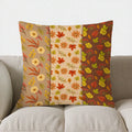 Axyaa Autumn Leaves & Pumpkins Pillow Cover - Sofa, Bedroom, Car Decor