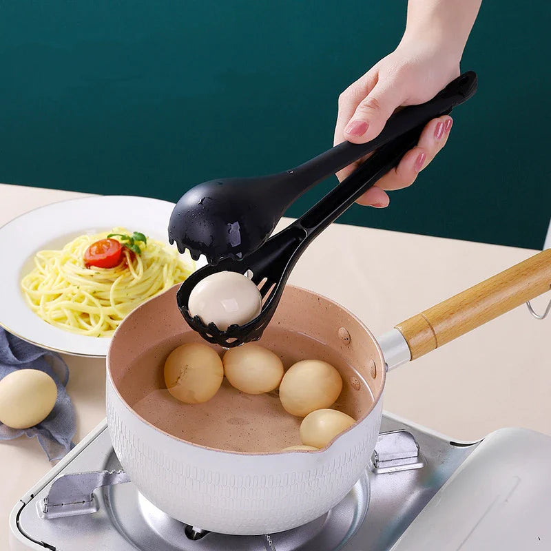 Axyaa 3-in-1 Kitchen Utensil Set: Pasta Clips, Food Tongs, Mixer
