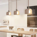 Axyaa Yellow Cave Stone Pendant Lamp Chandelier for Modern Home Decor Lighting