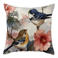 Magpie Print Cushion Cover by Axyaa: Decorative Flora & Fauna Pillowcase for Home