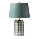 Axyaa Blue Ceramic Table Lamp for Chic Room Decor
