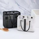 Axyaa Mesh Drainage Bathing Basket: Large Capacity, Foldable, Shower Bag for Travel & Home