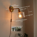 Axyaa LED Bathroom Wall Light Vintage Glass Bedroom Living Room Lamp