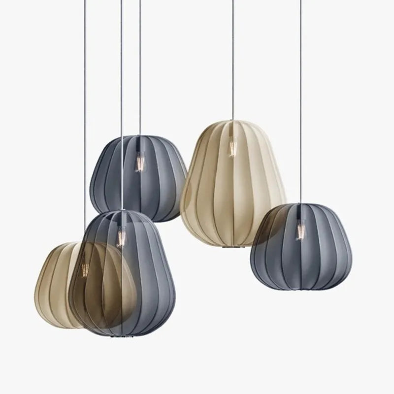 Axyaa Wabi Sabi Silk Lantern Pendant Lamp for Home and Restaurant Lighting
