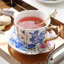 Axya English Style Coffee Cup Set with Saucers, for Latte and Black Tea