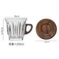 Axyaa Glass Coffee Cup Set with Coaster, Milk Cup, Tea Cup, Latte Cup