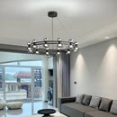 Axyaa Glass Chandelier: Nordic Luxury Ceiling Light for Living Room & Bedroom
