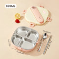 Axyaa Capybara Stainless Steel Bento Lunch Box 3/4 Grids - Cute & Portable