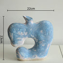 Axyaa Apple Ceramic Vase Retro Plant Pot Table Decor Aesthetic Floral Room Decoration