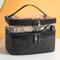 Axyaa Doublelayer Waterproof PVC Makeup Bag - Travel-friendly Portable Washbag