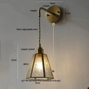 Axyaa Glass LED Wall Lights - Adjustable Wire Plug-In Vintage Tiffany Wall Lamp