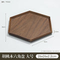 Axyaa Black Walnut Serving Tray: High-grade, Solid Wood Tea Cup & Coffee Dessert Tray