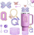 Axyaa Cup Set: Straw Topper, Boot, Stoppers, Handle Charms, Sticker for 30oz 40oz Tumbler