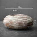 Axyaa Ceramic Pebble Shape Flowerpot Vase Succulent Pots Bonsai Home Decoration