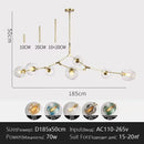 Axyaa Modern Pendant Chandelier Glass Lampshade LED Ceiling Light
