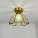 Axyaa Modern Glass Copper Ceiling Light Fixture for Home Decor and Night Illumination
