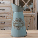 Axyaa Metal Flower Vase Galvanized Finish Rustic Flower Jug for Indoor and Outdoor Decor